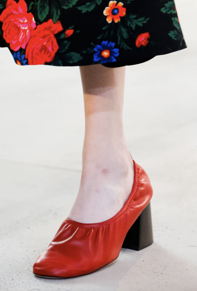 Céline Ruched Leather Ballerinas, S/S 2015 - 2