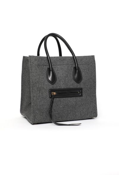 Céline Luggage Medium Wool Tote Bag - 2