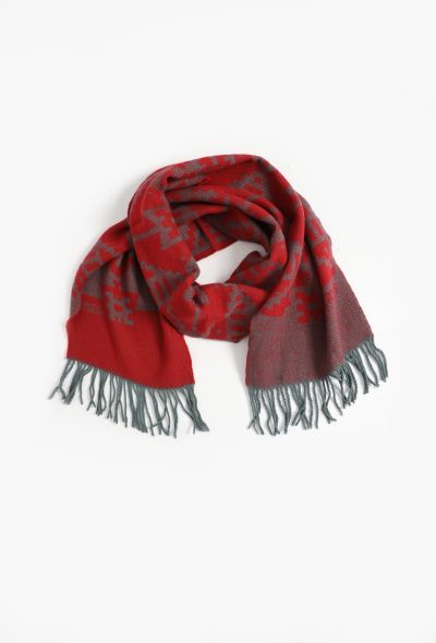 Hermès '70s Fringed Wool Scarf - 2