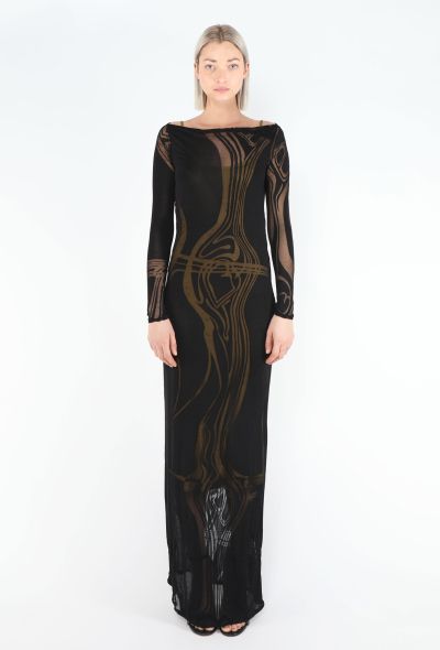 Martine Sitbon S/S 1997 Dévoré Overlay Dress - 1