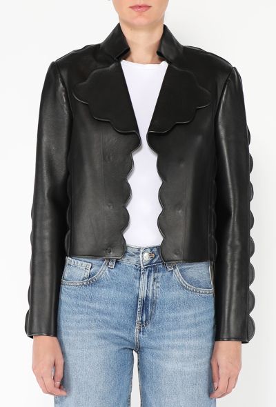 Valentino 2018 Scalloped Lambskin Jacket - 1