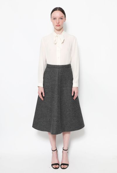                             F/W 2019 Flared Wool Skirt - 1