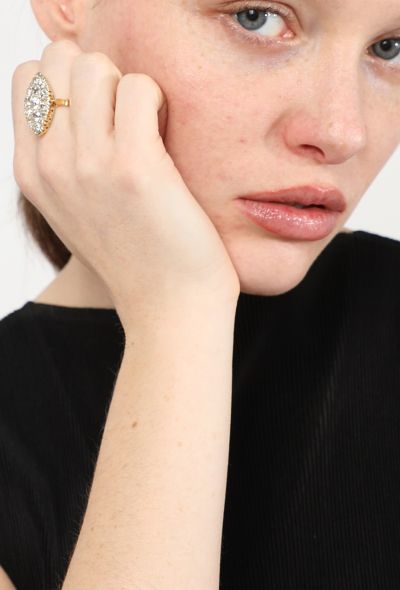 Vintage Fine Jewelry 18k Yellow Gold & Diamond Marquise Ring - 2 Vintage Fine Jewelry 18k Yellow Gold & Diamond Marquise Ring - 2