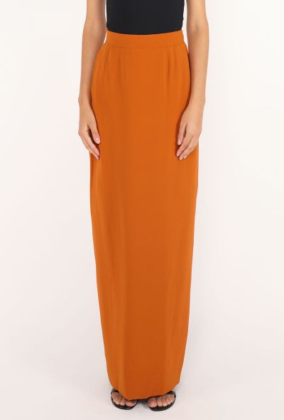 Leocoanet Hemant Silk Column Skirt, 1980s - 2