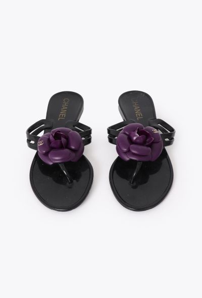 Chanel Camélia 'CC' Jelly Sandals - 1 Chanel Camélia 'CC' Jelly Sandals - 1
