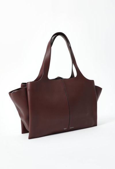 Céline Burgundy Tri-Fold Bag - 2