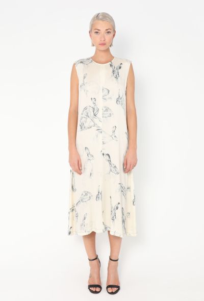 Céline F/W 2015 Wonderland White Silk Dress - 1 Céline F/W 2015 Wonderland White Silk Dress - 1