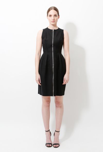                                         Cotton Fitted Zip Dress-2
