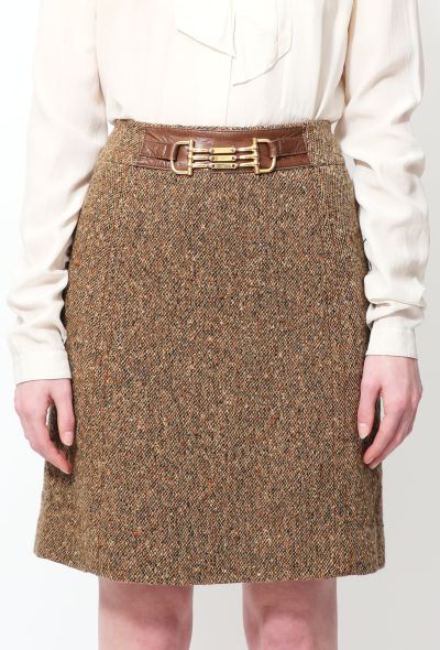                                         '70s Wool Buckle Skirt -2