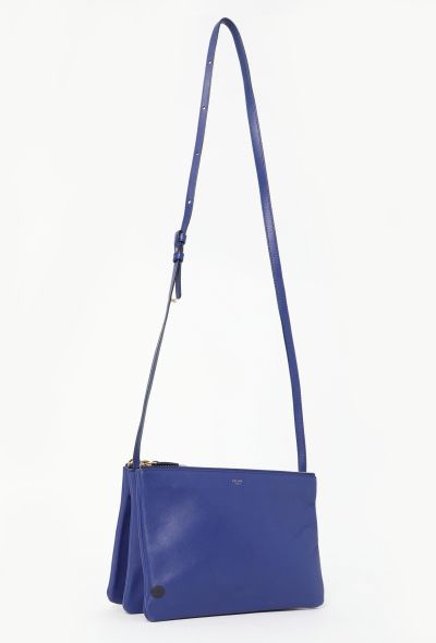 Céline Royal Blue Classic Trio Bag - 2 Céline Royal Blue Classic Trio Bag - 2