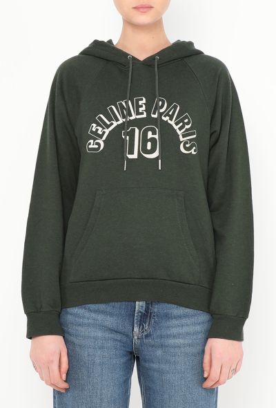 Céline 2021 Cashmere Varsity Hoodie Green - 1 Céline 2021 Cashmere Varsity Hoodie Green - 1