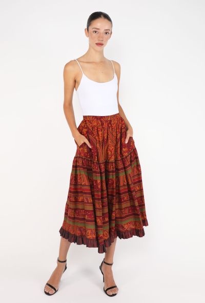 Saint Laurent Paisley Peasant Skirt, F/W 1982 - 1