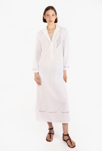 Embroidered Cotton Kaftan - 1