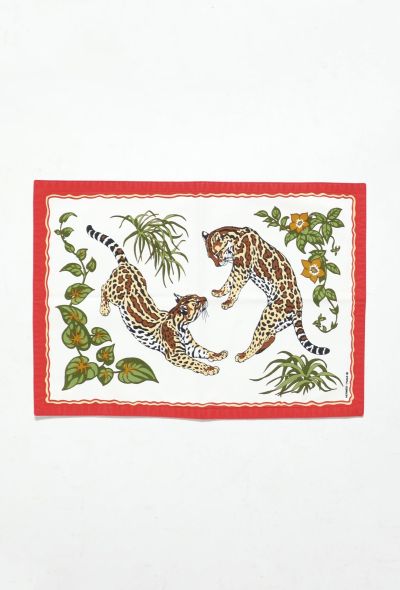                             Vintage Leopard Placemat & Serviette Set