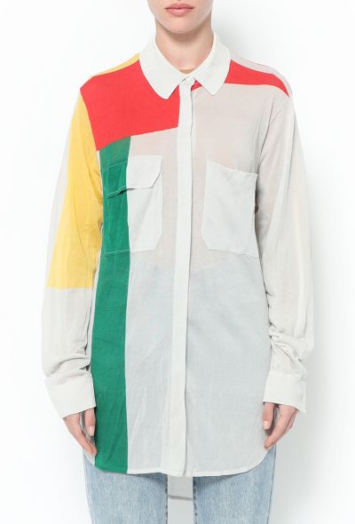                             ICONIC S/S 2018 Colorblock Silk Blouse - 1