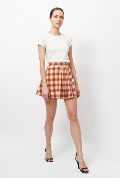 Alaïa 1995 Plaid Pleated Skirt - 1