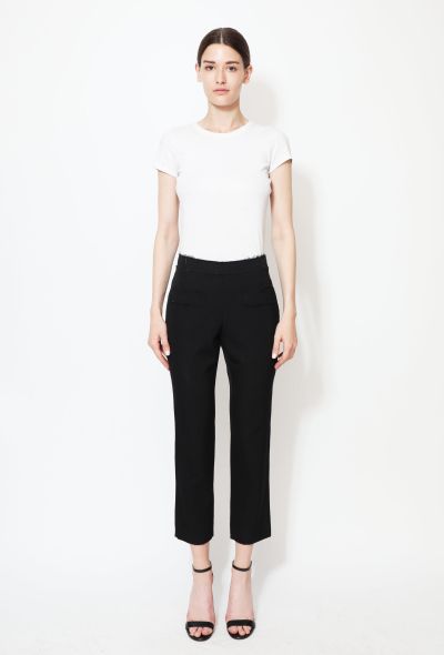                                         Distressed Trim 'CC' Cropped Trousers-2