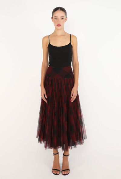 Dior Tartan Pleated Tulle Skirt, F/W 2019 - 1