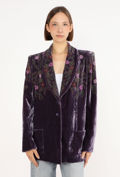 Emanuel Ungaro Beaded Velvet Blazer, Early 2000s - 2