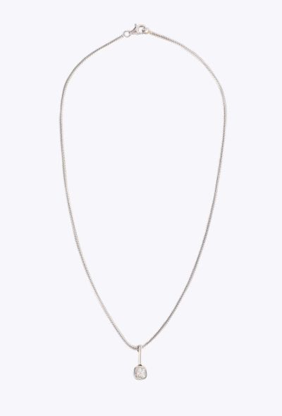 Vintage Fine Jewelry 18k White Gold & Diamond Pendant Necklace - 1