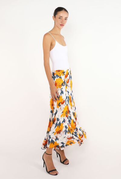 Dries Van Noten Printed Crêpe Maxi Skirt, 2001 - 2