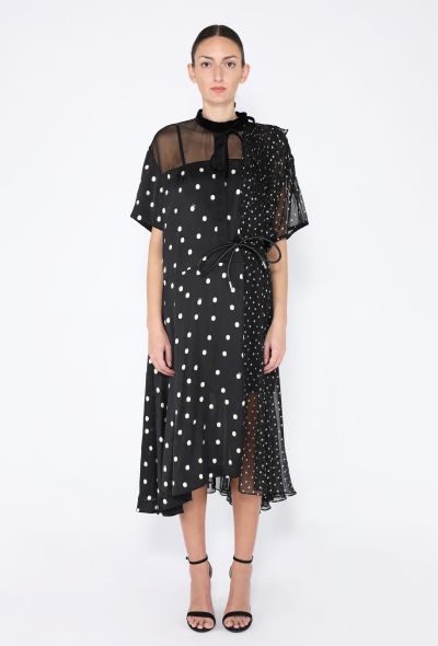 Sacai 2023 Flared Polka Dot Dress - 1