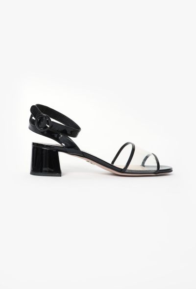 Prada Vinyl Heeled Mod Sandals - 1