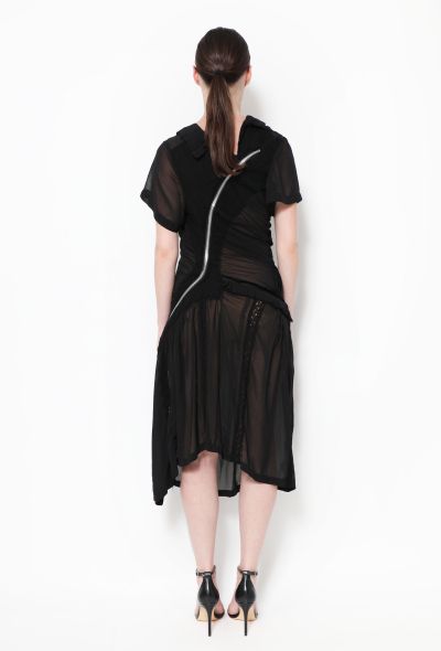                                         Asymmetrical Pleated Zip Dress-2
