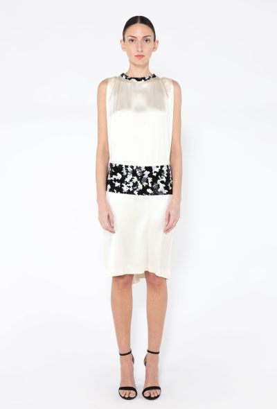 Chanel F/W 2002 Sequin Belted Silk Dress - 1