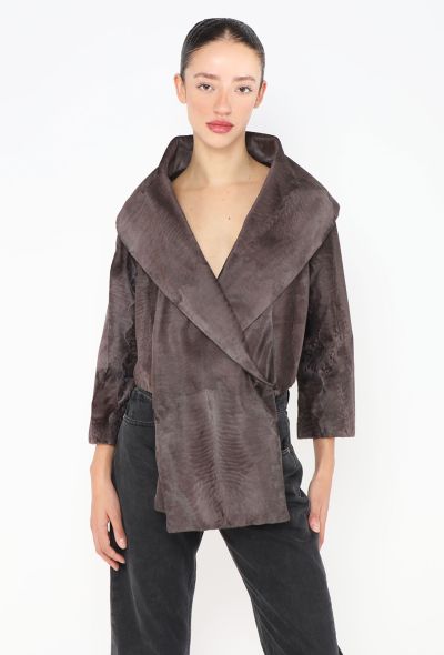 Prada 2000 Pony Hair Shawl Jacket - 1 Prada 2000 Pony Hair Shawl Jacket - 1