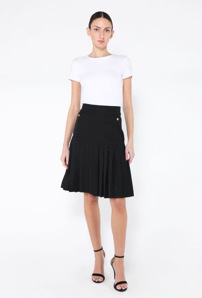 Chanel '80s Wool Pleated Skirt - 1