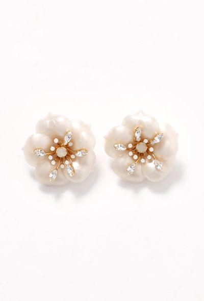 Miu Miu Resort 2013 Floral Clip Earrings - 1