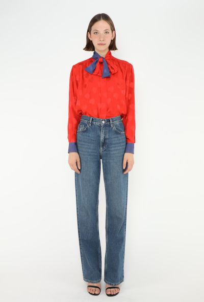 Saint Laurent Vintage Lavallière Heart Blouse - 2