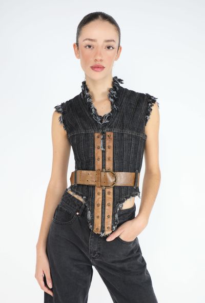 Alexander McQueen RARE S/S 2003 ‘Irere’ Frayed Stay Vest - 1