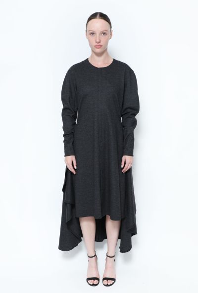                             Wool Jersey Slit Dress - 1