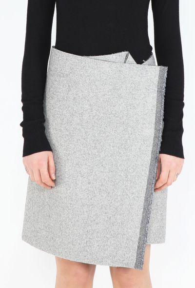 Céline Asymmetrical Felted Wrap Skirt - 2
