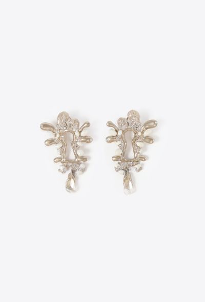 Schiaparelli 2025 Embellished Keyhole Earrings - 2