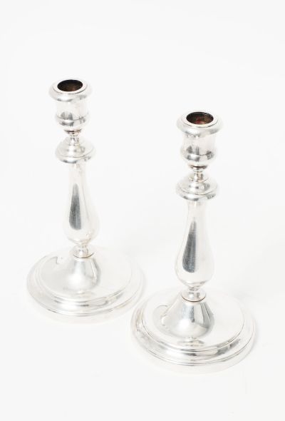                                         Vintage Albi Silver Candle Holders-2