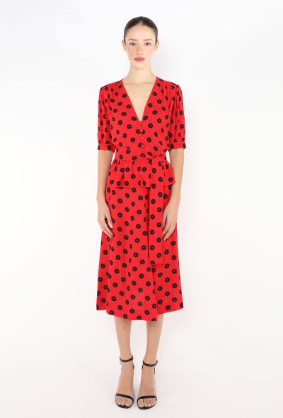 Saint Laurent RARE 1973 Floral Print Skirt Ensemble - 1