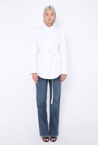 Valentino S/S 2024 Belted Poplin Jacket - 1 Valentino S/S 2024 Belted Poplin Jacket - 1