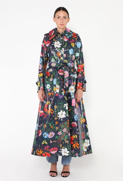 Gucci F/W 2018 Floral Belted Vinyl Trench - 1