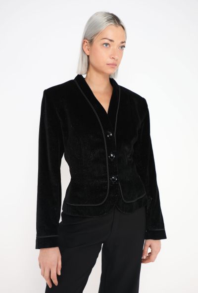Saint Laurent Vintage Iridescent Velvet Jacket - 2 Saint Laurent Vintage Iridescent Velvet Jacket - 2