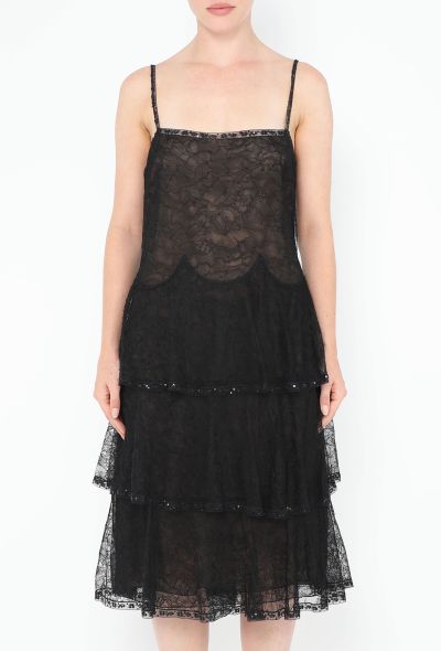 Chanel Embellished Tiered Lace Dress - 2