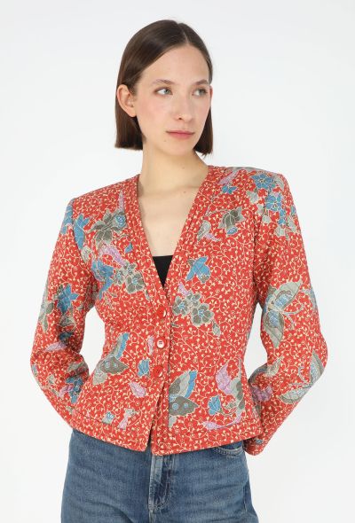 Saint Laurent S/S 1986 Quilted Kimono Jacket - 1