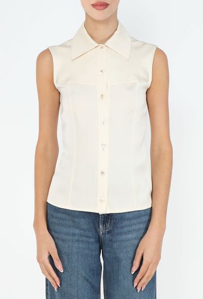 Chanel '90s Silk 'CC' Blouse - 2