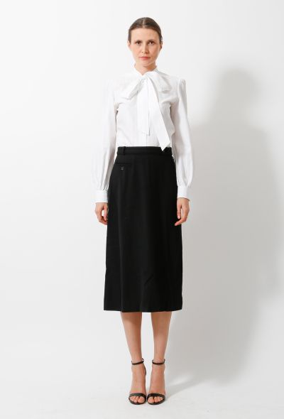                                         Godet Pleated Midi Skirt -2