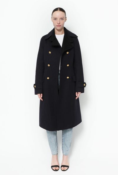                             2019 Double-Breasted Wool Coat - 1