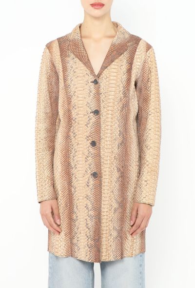 Prada S/S 2004 Python Trench Coat - 1 Prada S/S 2004 Python Trench Coat - 1