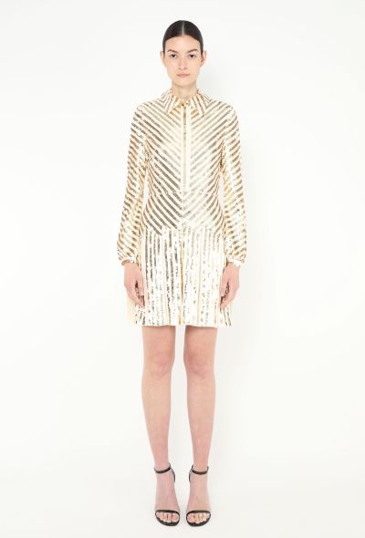 Valentino 2022 Sequin Appliqué Fluted Dress - 1 Valentino 2022 Sequin Appliqué Fluted Dress - 1