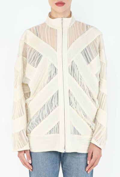 Céline 2017 Shirred Silk Bomber Jacket - 2